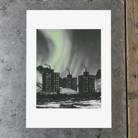 Cadence Print, A4: 21 × 29.7 cm paper with centered artwork and border, unframed flat view.