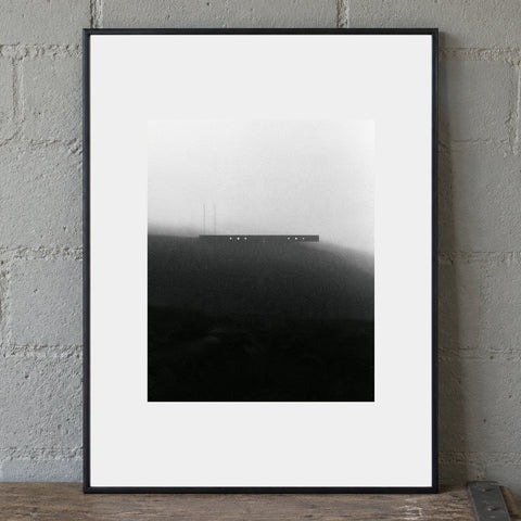 Span Print, 30 × 40 cm paper with centered artwork and border, framed leaning view. Frame shown for display only.