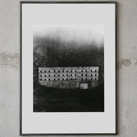 Matrix Print, A4: 21 × 29.7 cm paper with centered artwork and border, close framed view. Frame shown for display only.
