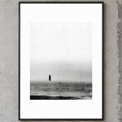 Point Print, A4: 21 × 29.7 cm paper with centered artwork and border, close framed view. Frame shown for display only.